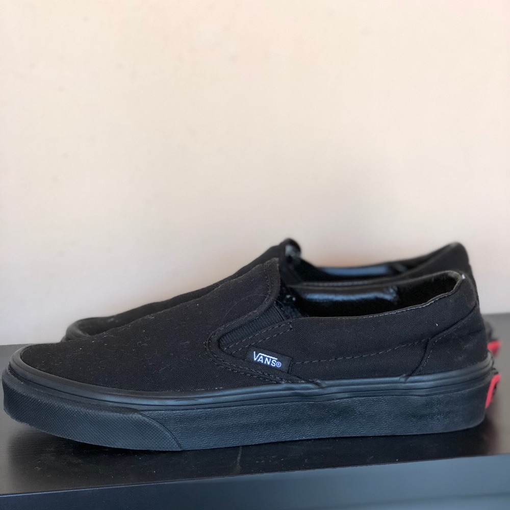 Vans | Black Canvas Slip On Sneakers